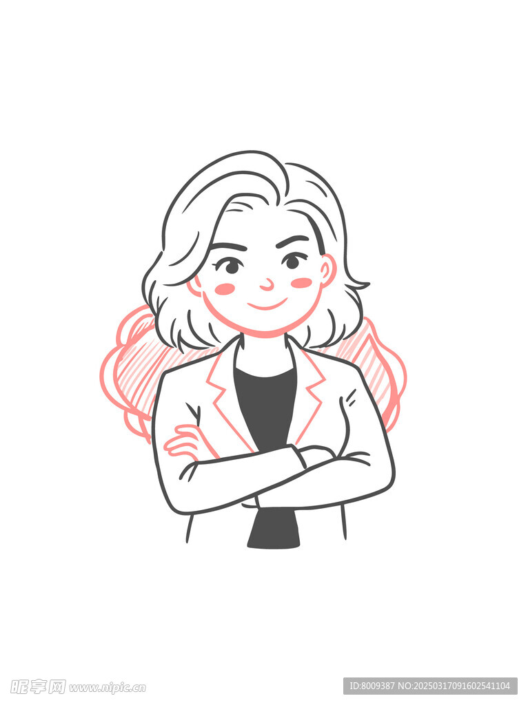 女经理商务人物插画