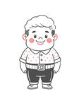 线描男孩插画