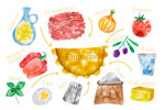 馅饼美食插画