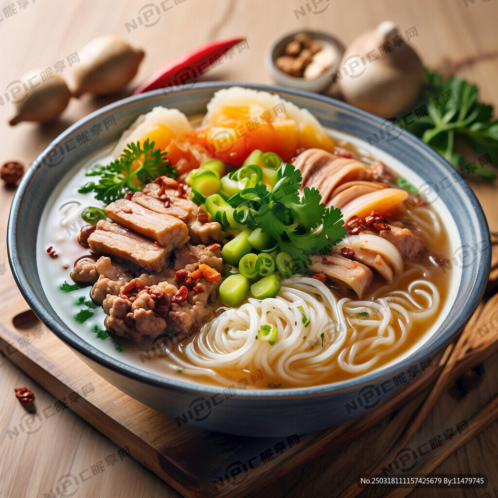 需要设计小吃图片 肉沫薯粉汤
