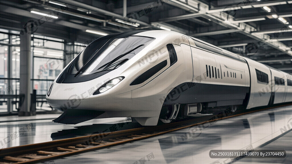 高铁车头 正对侧面 CG渲染