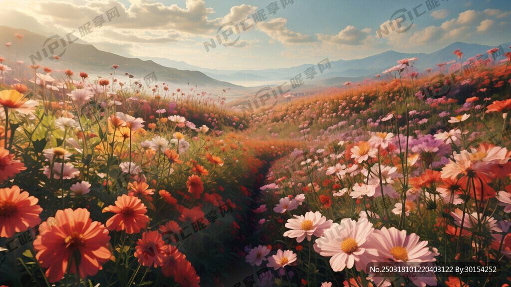 漫山花海