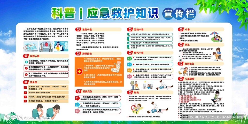 急救知识展板