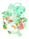 国潮茶元素插图