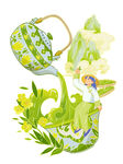 国潮茶元素插图
