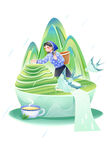 国潮茶元素插图