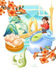 国潮茶元素插图
