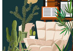 室内绿植插画