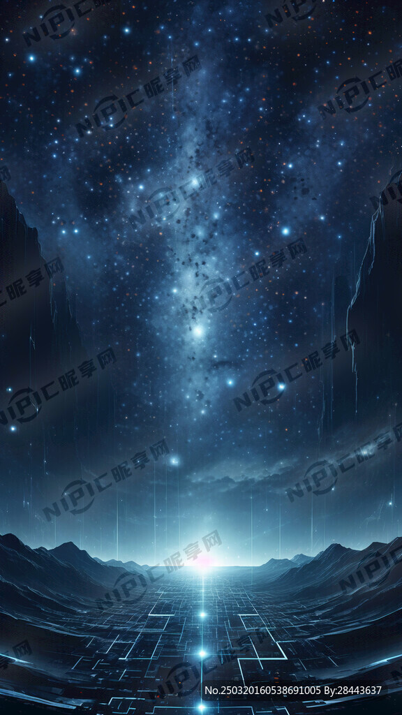 科技 大气 星空 简约 背景