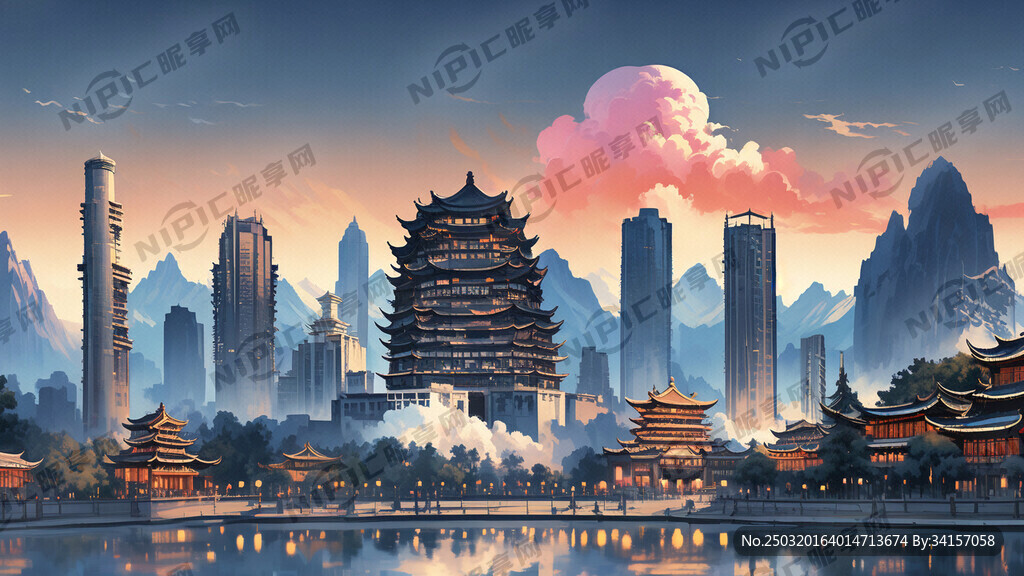 我需要生成一张丽江地标建筑图片