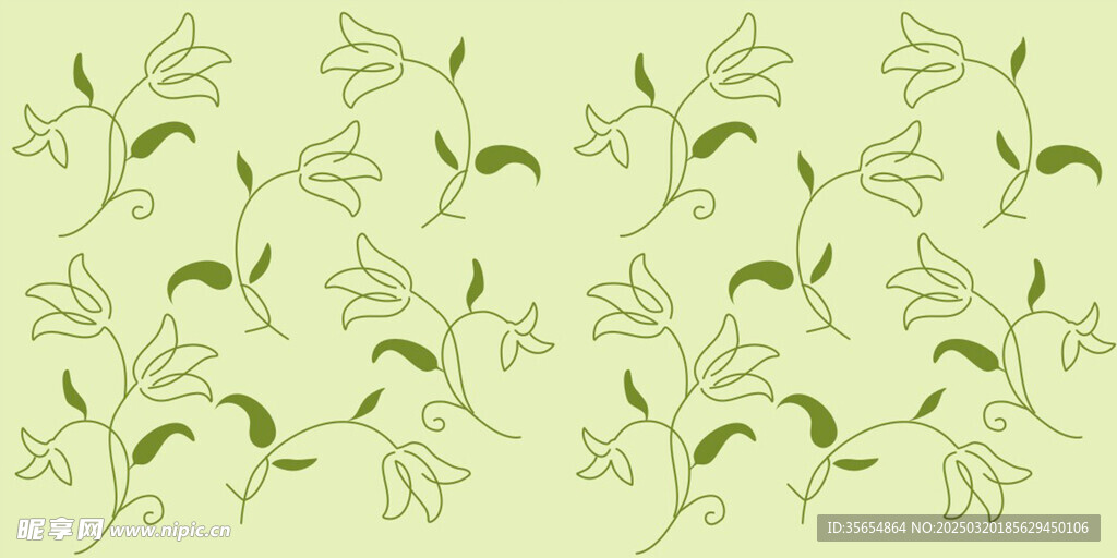 线条花