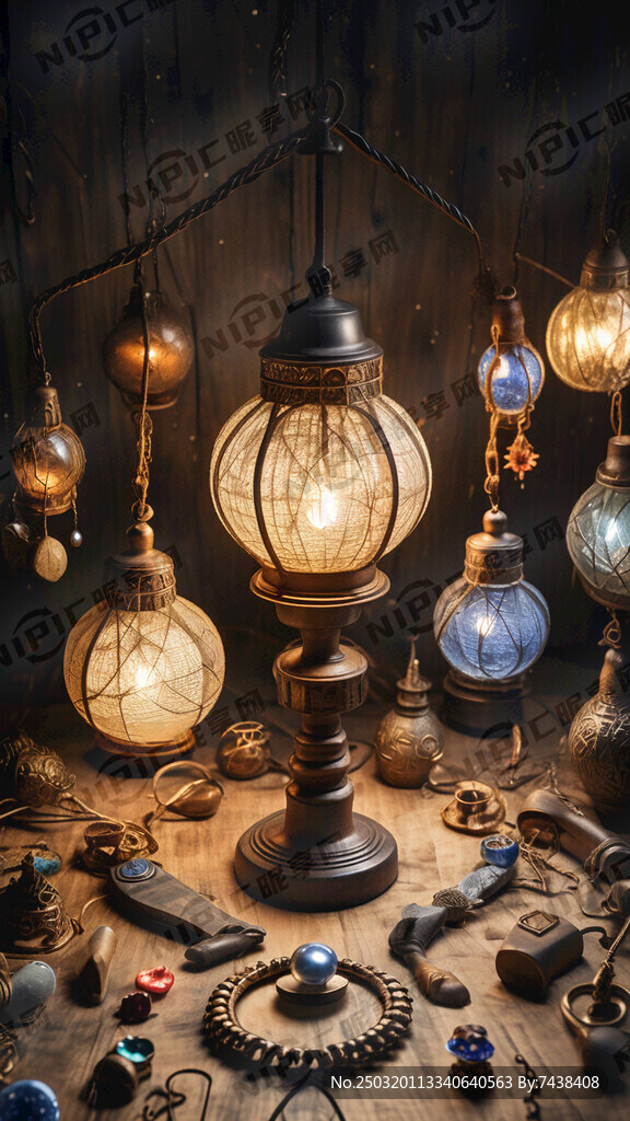 纯手工首饰的灯箱背景