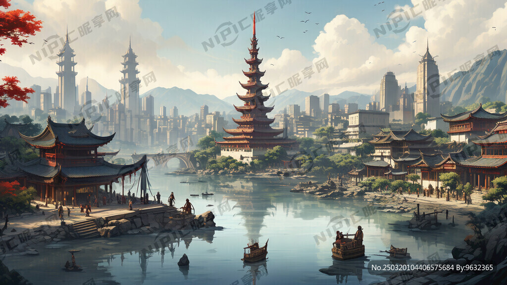 泉州 民国风 背景 插画