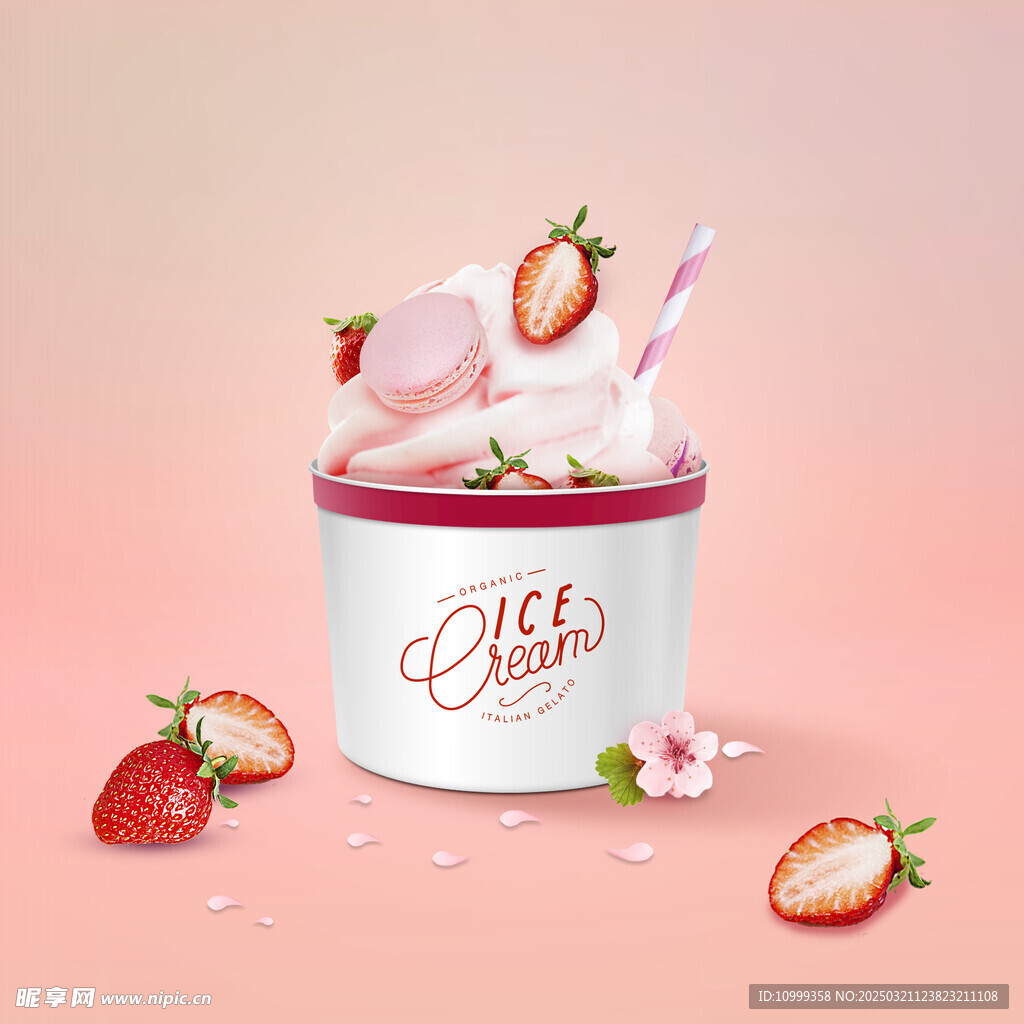 纸杯草莓蛋糕