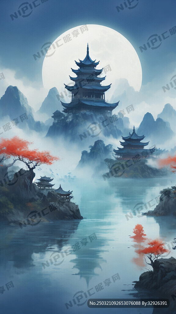 水蓝色背景