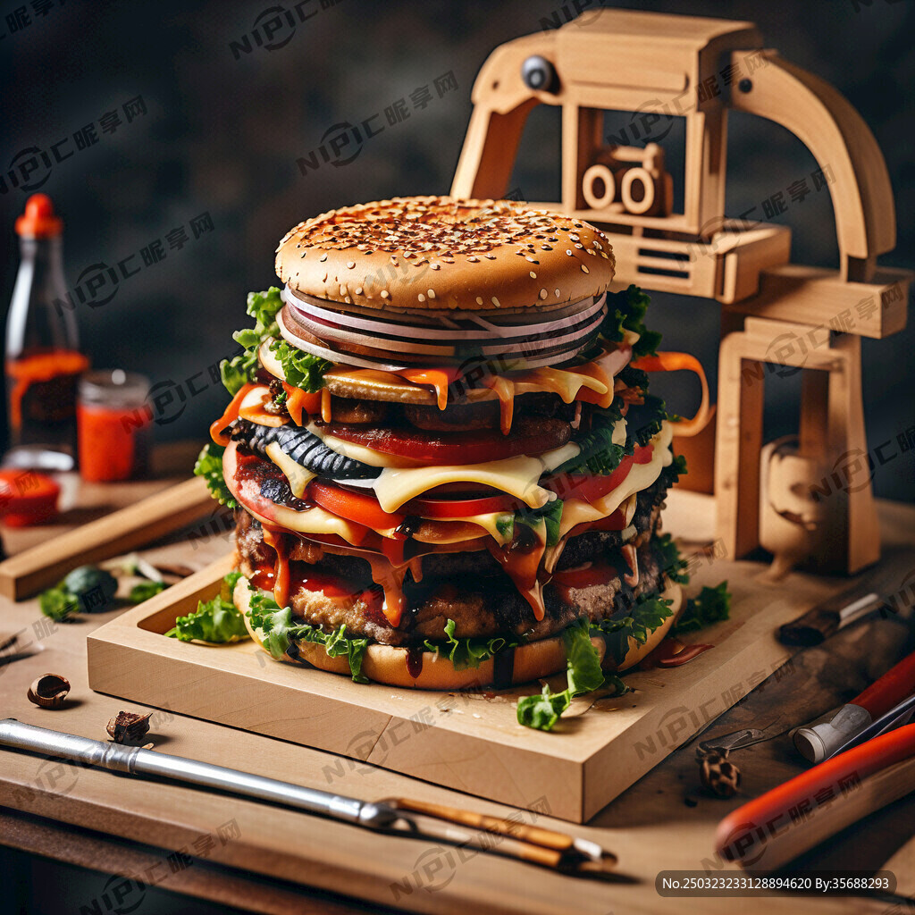 鲁班造汉堡模具