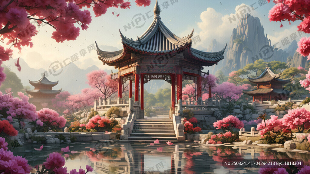 已有的八边形凉亭