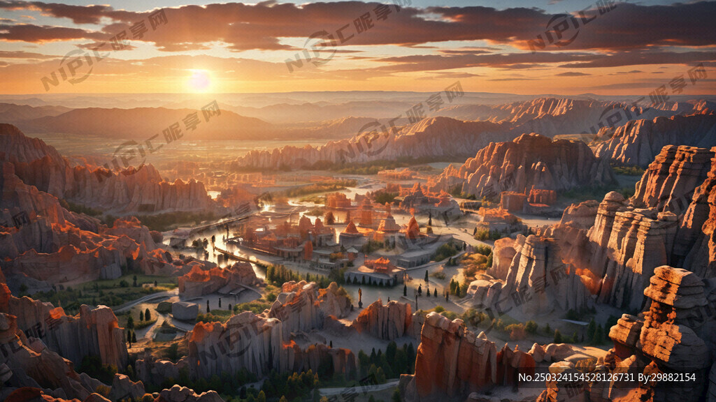 克什克腾旗阿斯哈图石林日出