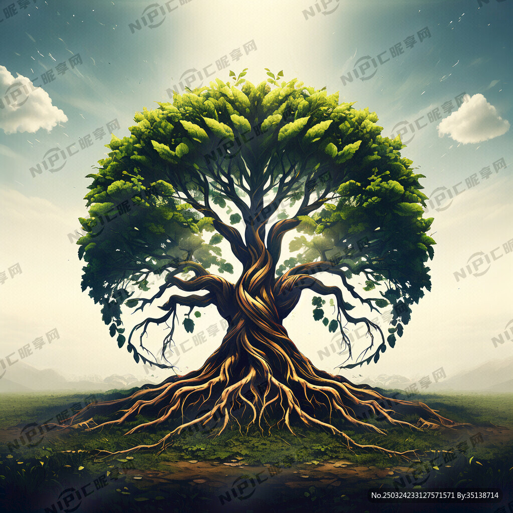 AI创作图根的创意标志nipic.com-昵图网