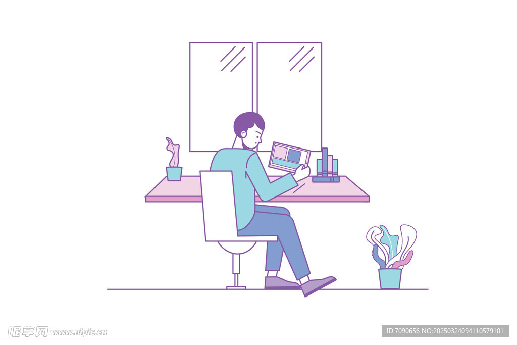 手绘日常商务     