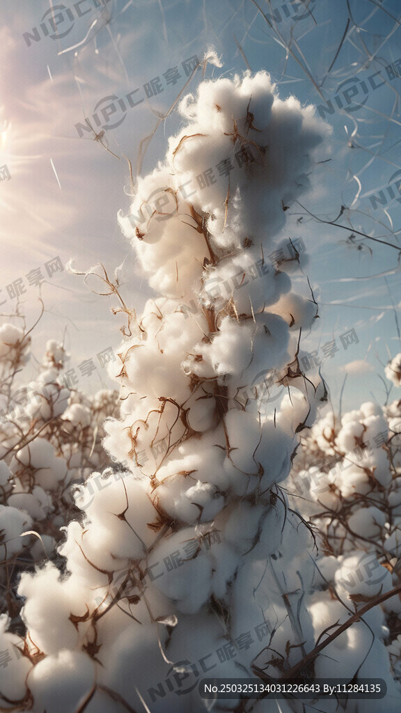 拉丝的棉花