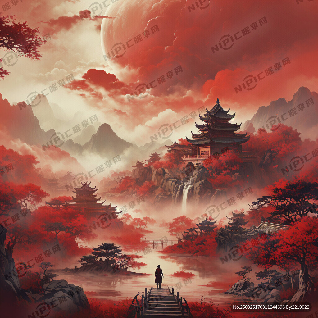 红色大气背景