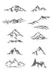 山峰雪山形态矢量元素