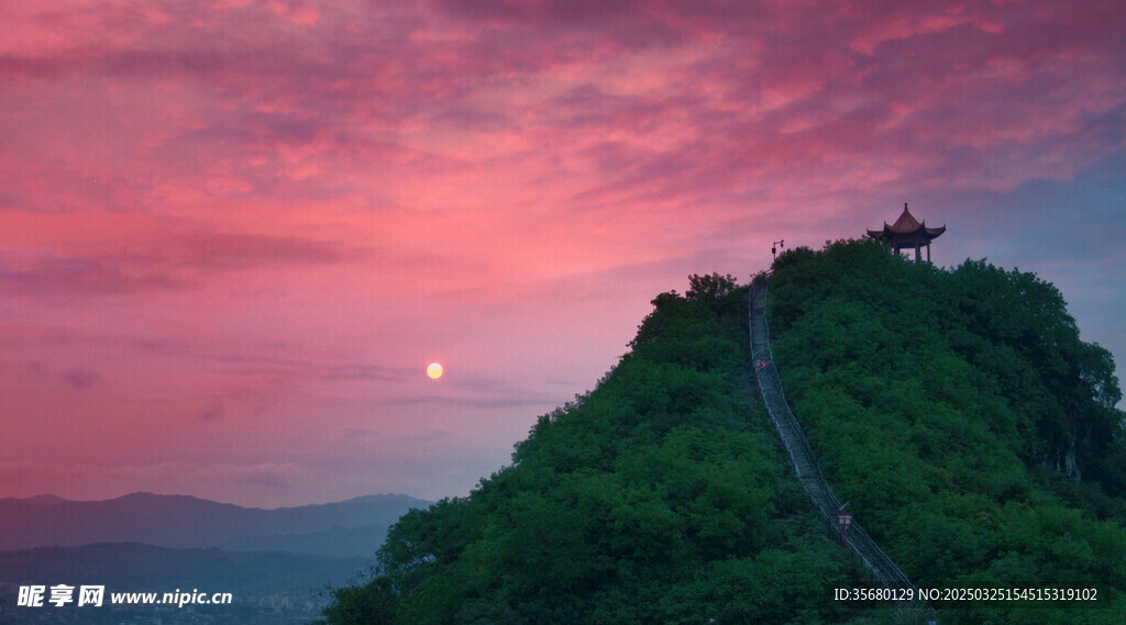 大钟山日落