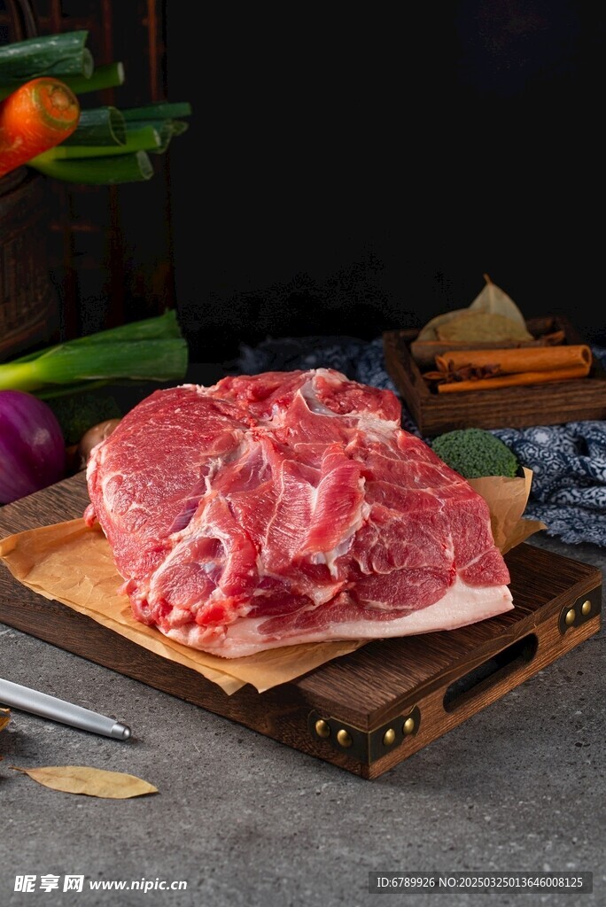 生鲜猪腿肉部分分割