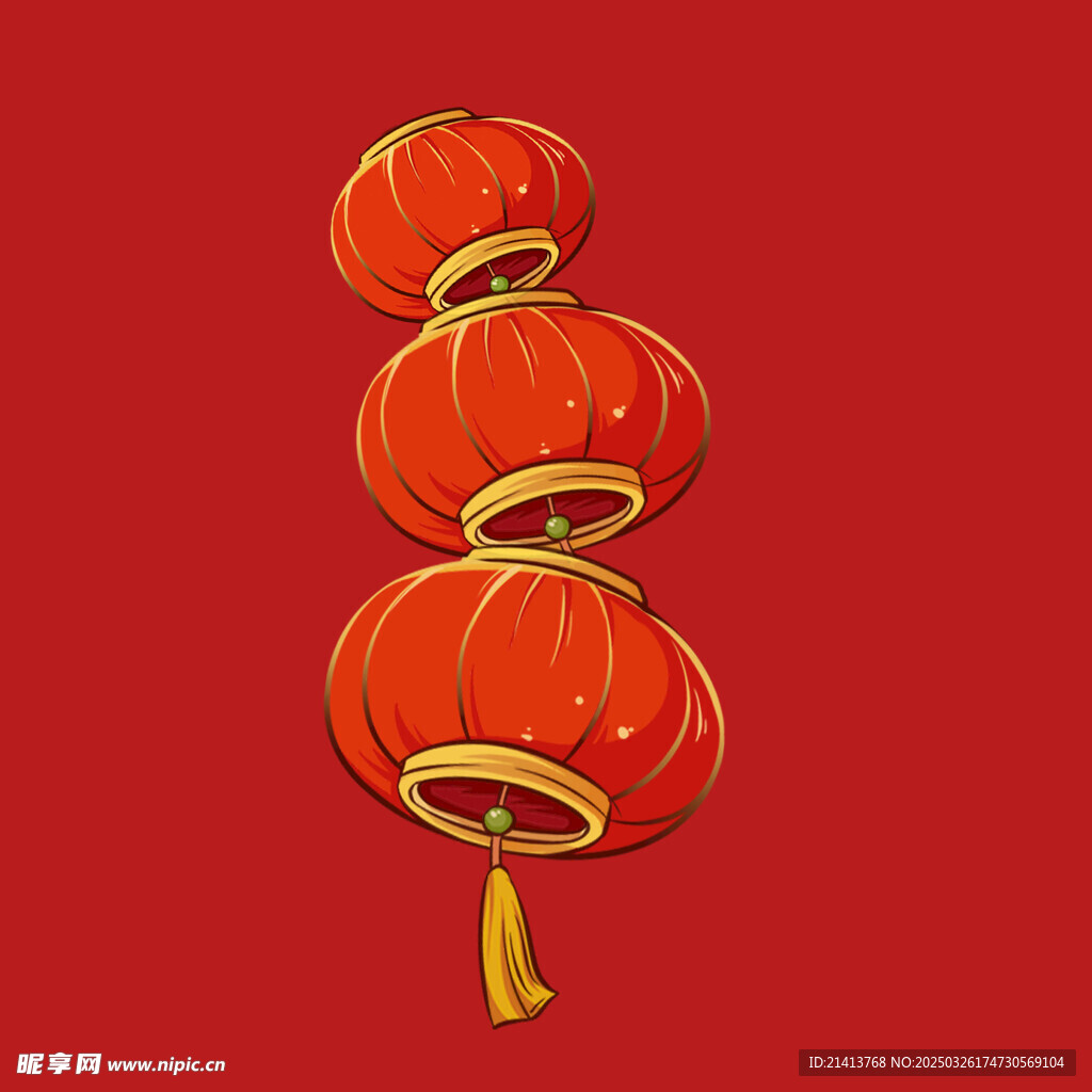 手绘花灯灯笼 