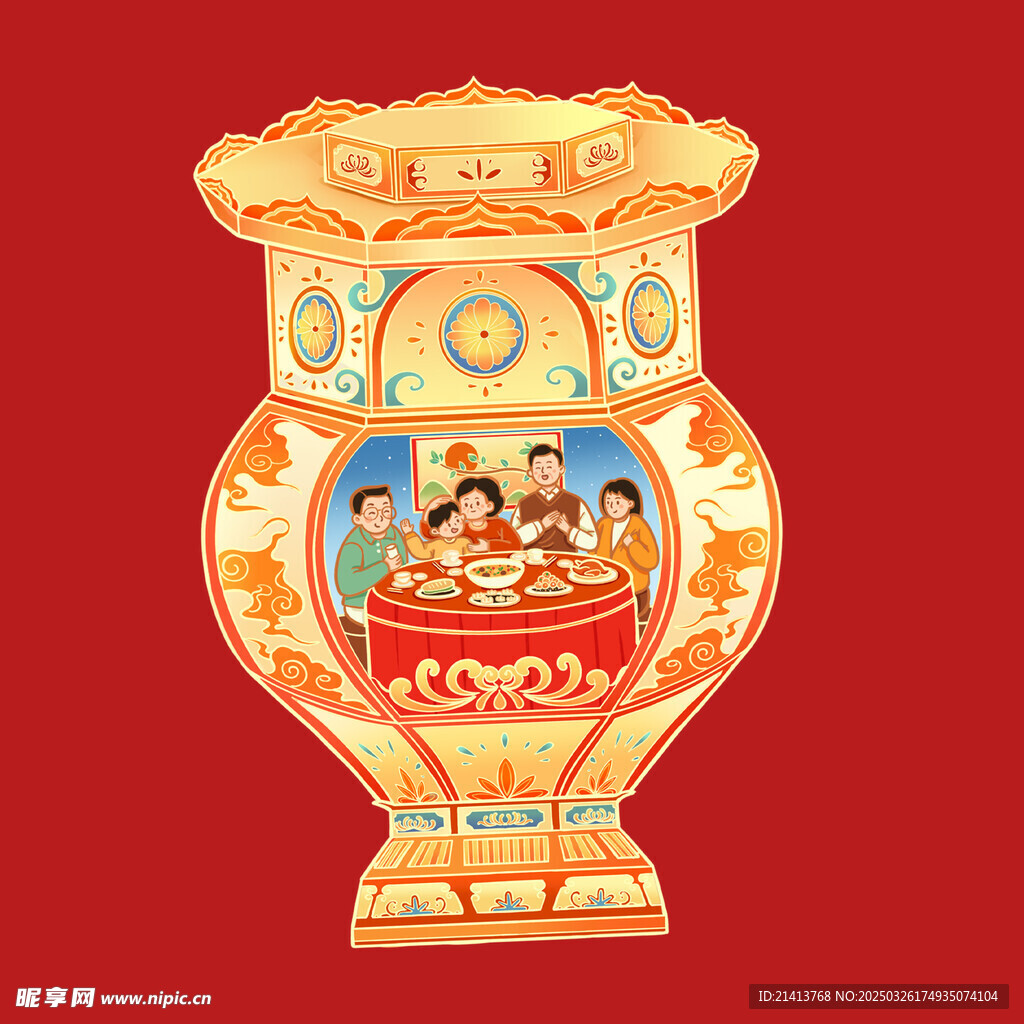 手绘花灯灯笼 