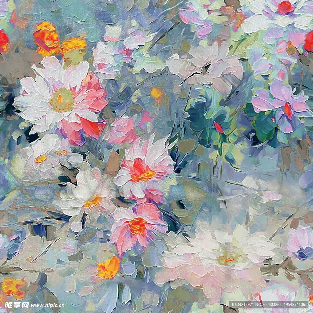 油画花