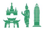昆明城市元素剪影