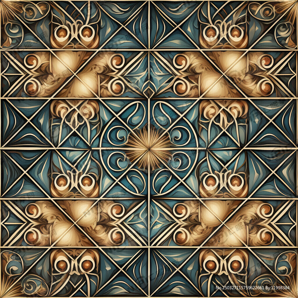 古典几何图案 欧式复古风几何