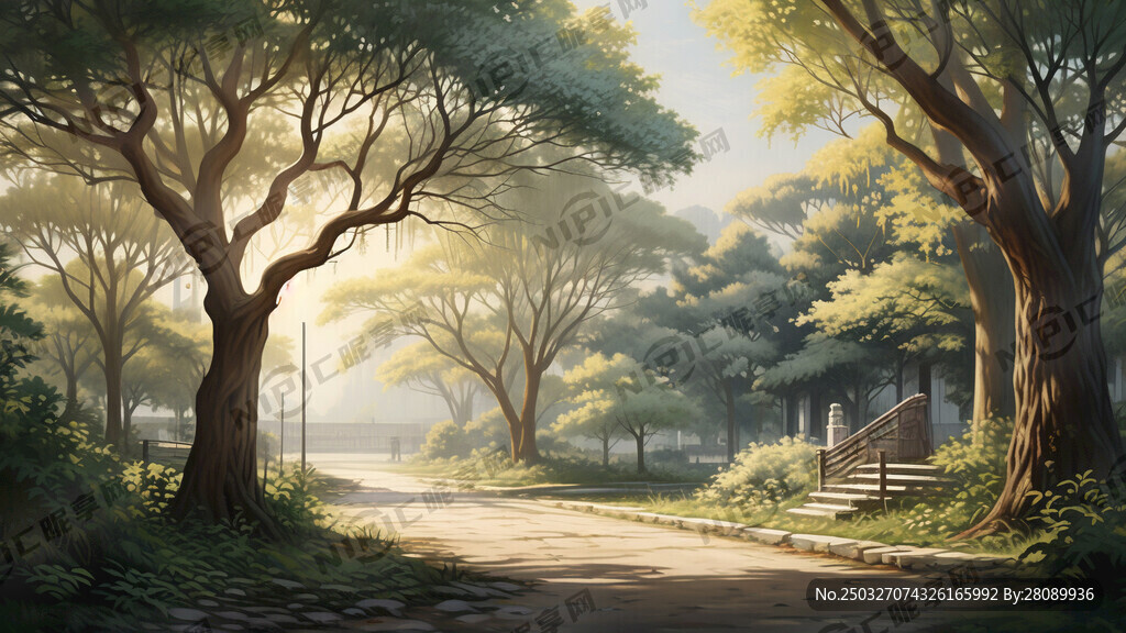 颜色清淡 青春风格 近景树