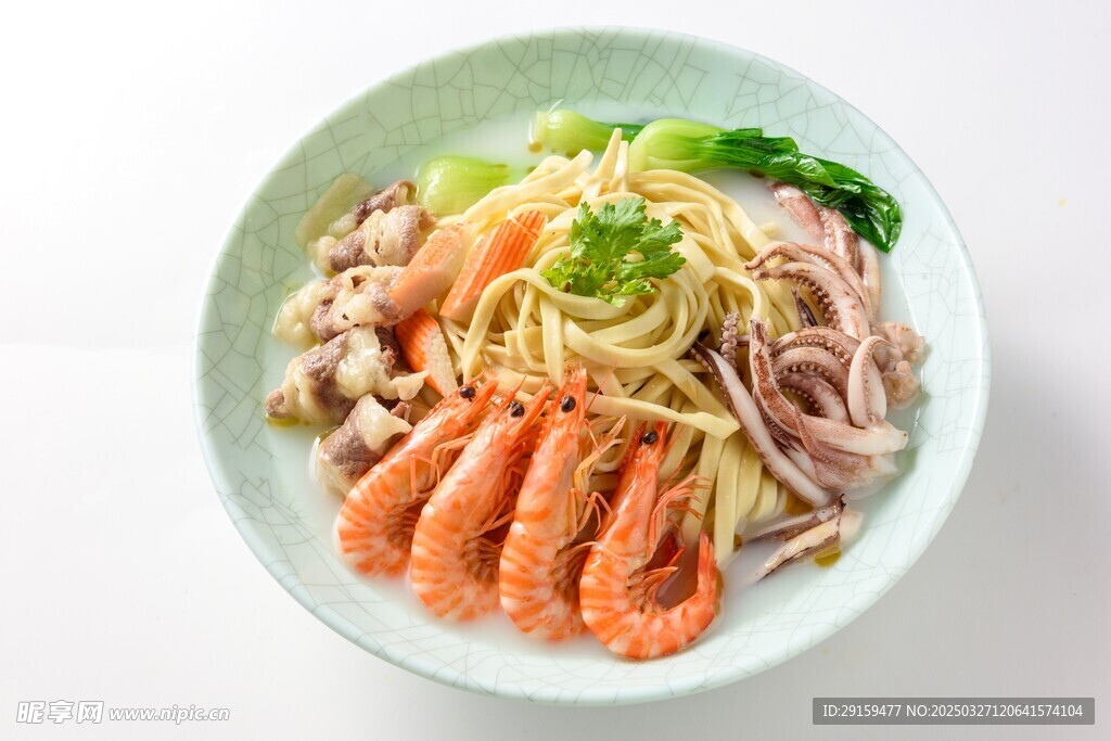鲜虾海鲜面