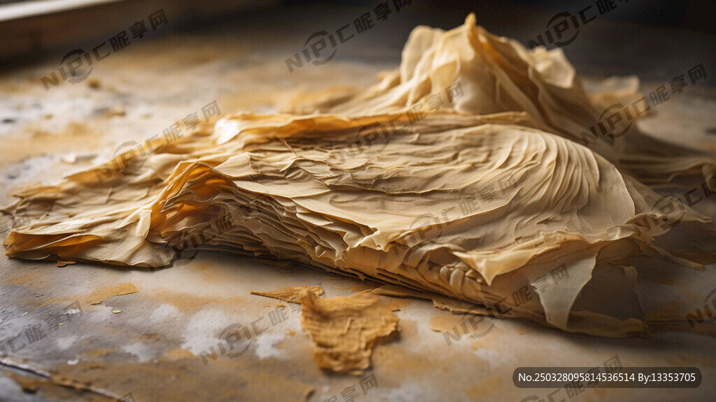 发黄的宣纸