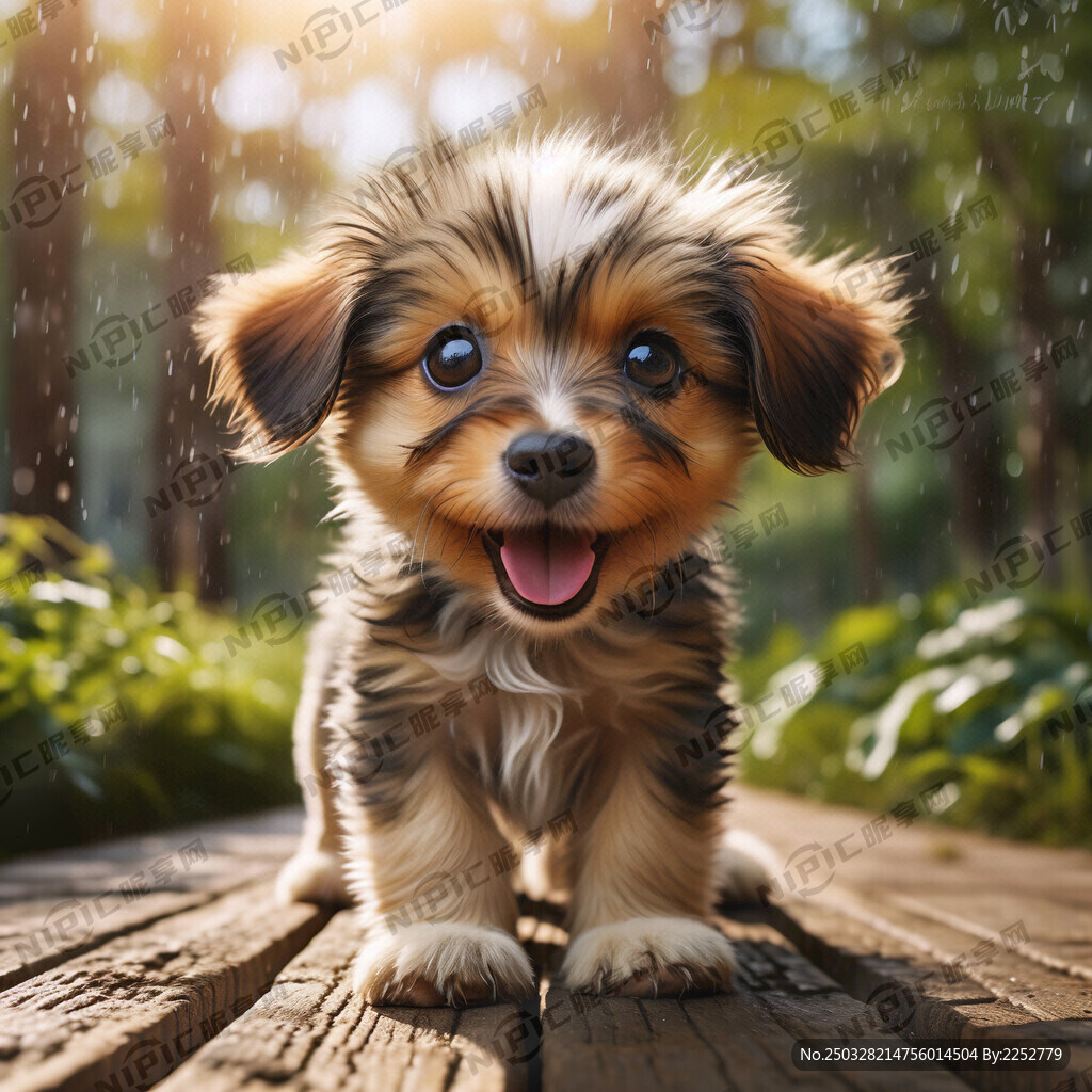 一只漂亮逗人喜欢的幼犬