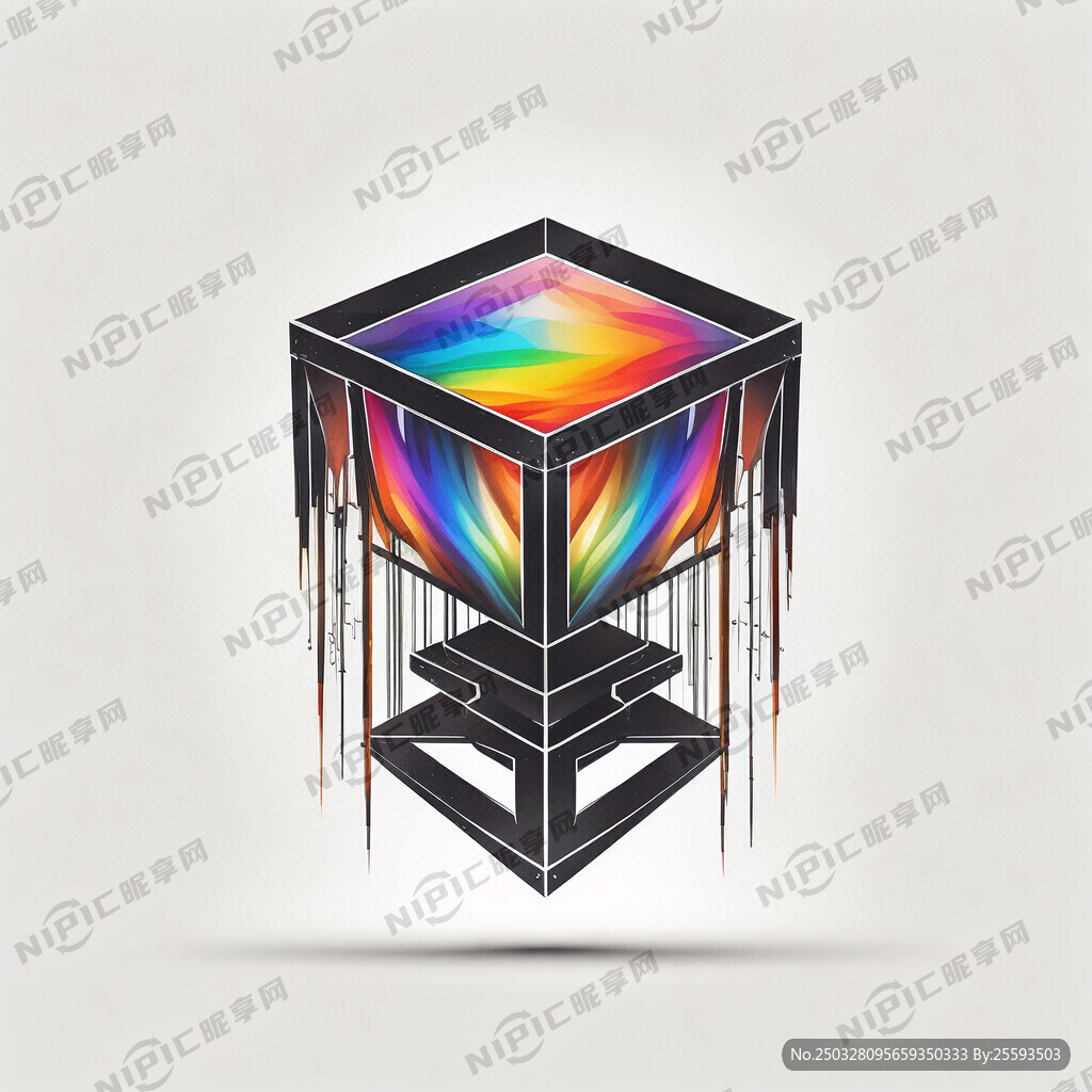 标志设计 主体结构为透明立方体