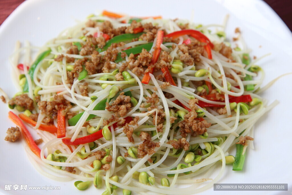 豆芽青椒肉丝