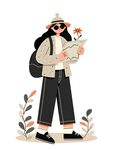 探险人物插画