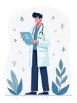 扁平插画医生
