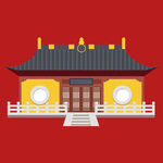 手绘古代建筑