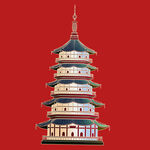 手绘古代建筑
