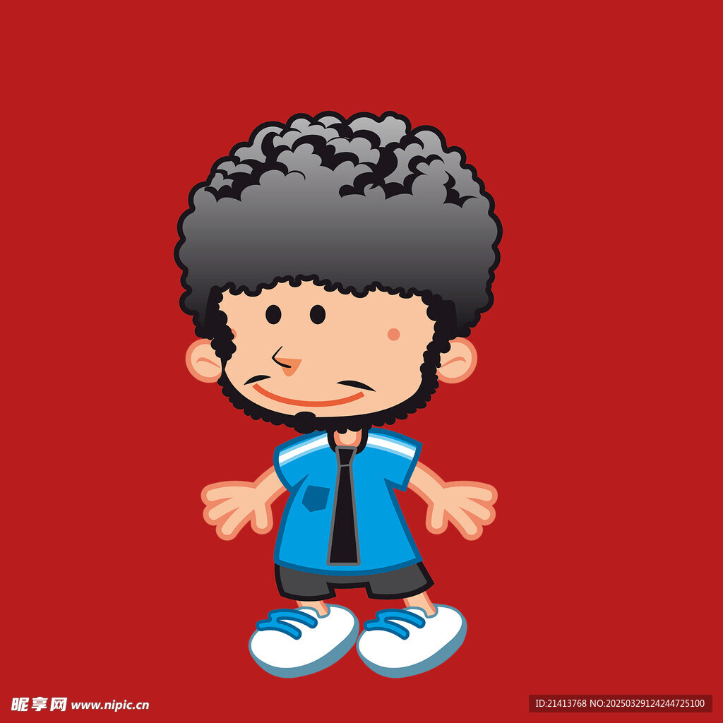 手绘儿童男孩