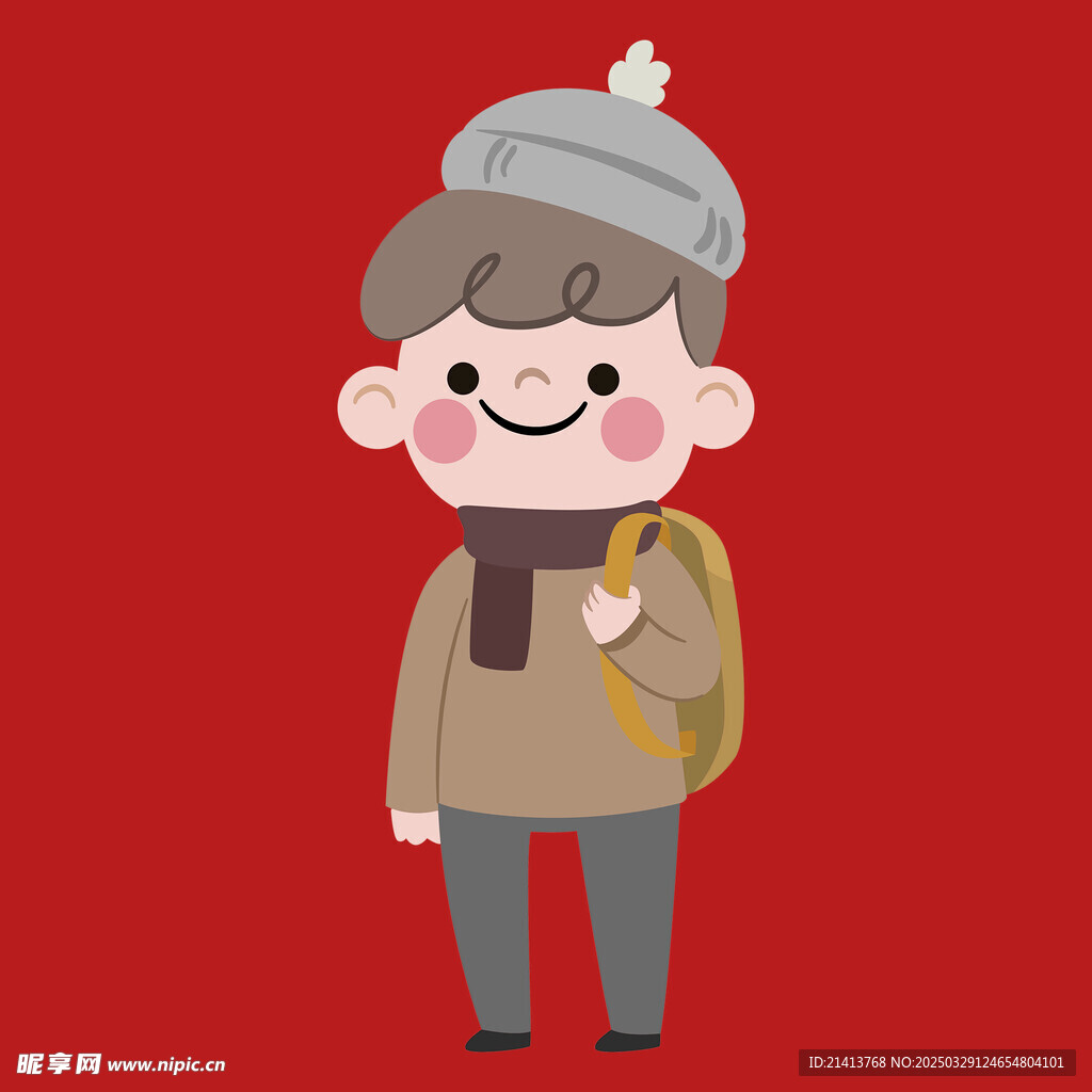 手绘儿童男孩