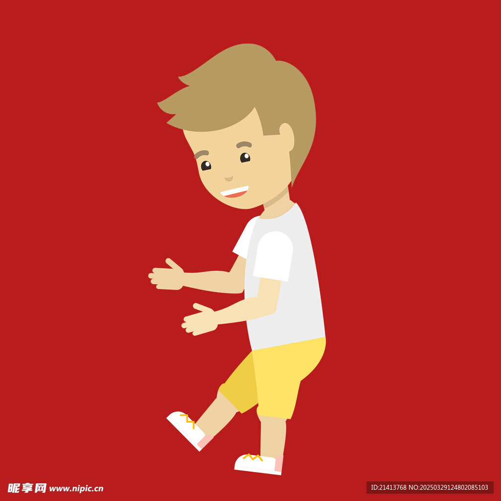 手绘儿童男孩