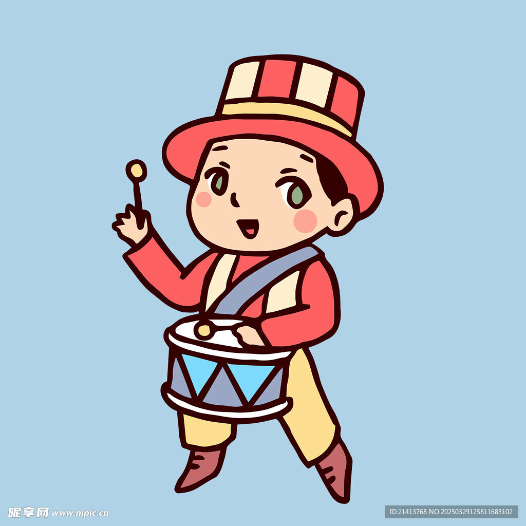 手绘儿童男孩