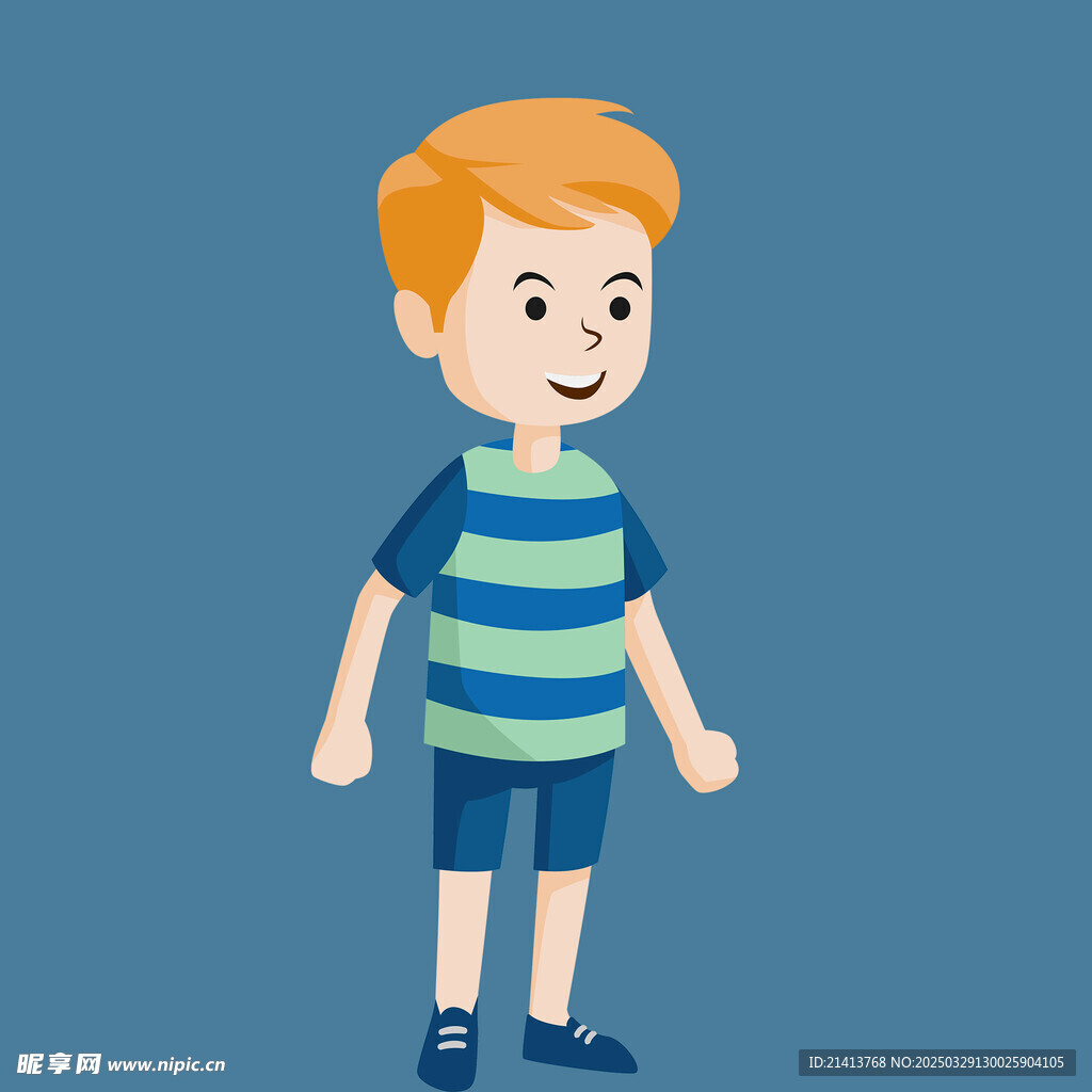 手绘儿童男孩