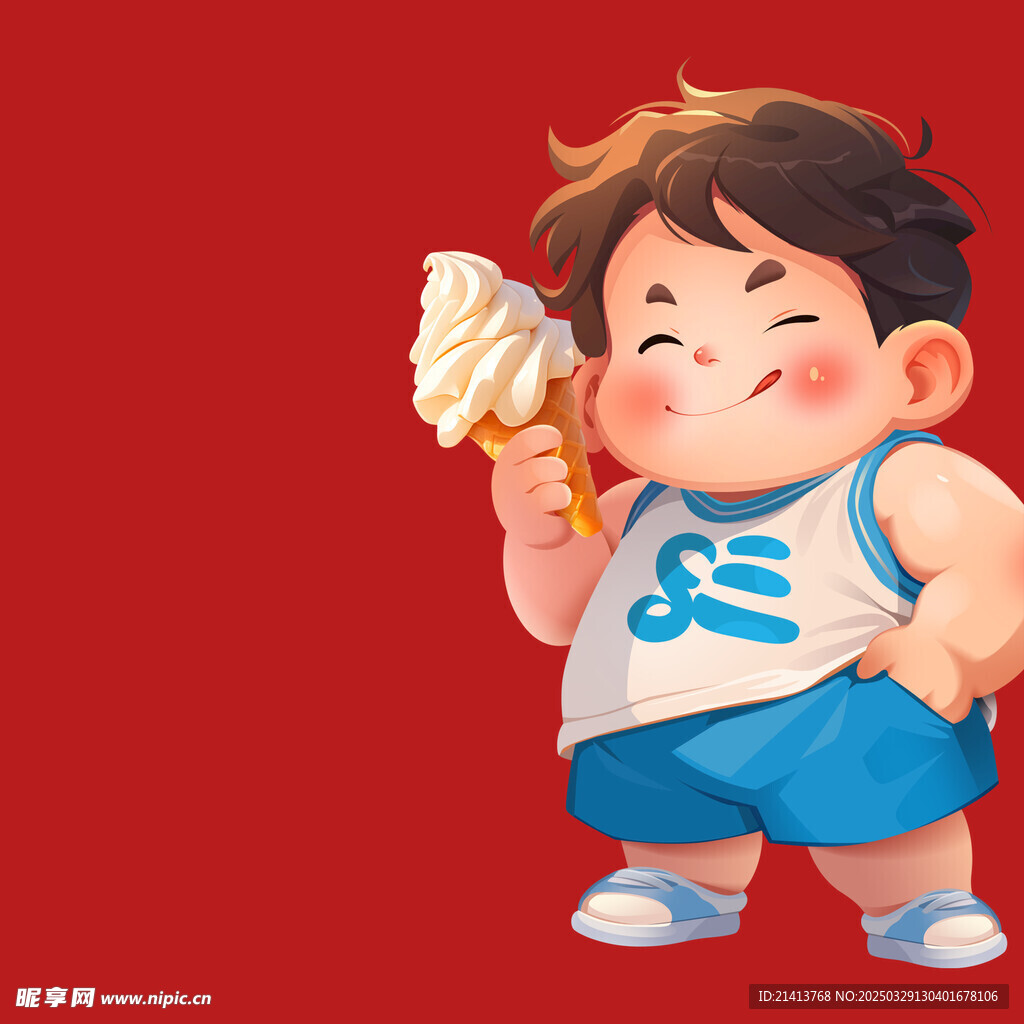 手绘儿童男孩